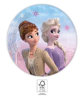 Piatto per torta Frozen 2 Wind Spirit, confezione da 8, 20 cm