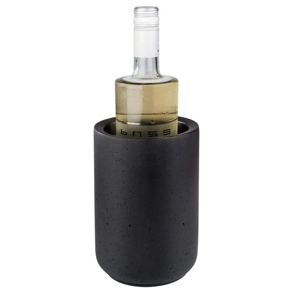 RAFFREDDATORE DI BOTTIGLIE - raffreddatore per champagne, "CONCRETE", nero