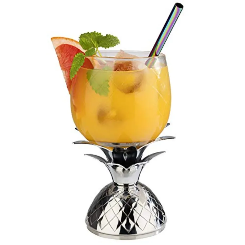 SET DI 2 COPPE DA COCKTAIL ANANAS - elemento vetro + scatola regalo