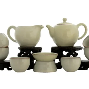 Set per cerimonia del tè (9 pezzi) # 42004, porcellana: teiera 225 ml, gundaobey 210 ml, teamesh, sei tazze 60 ml.