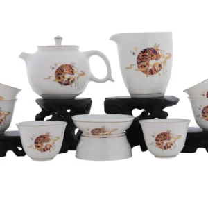 Set per cerimonia del tè (9 pezzi) # 91036, porcellana: teiera 225 ml, gundaobey 210 ml, teamesh, sei tazze 60 ml.