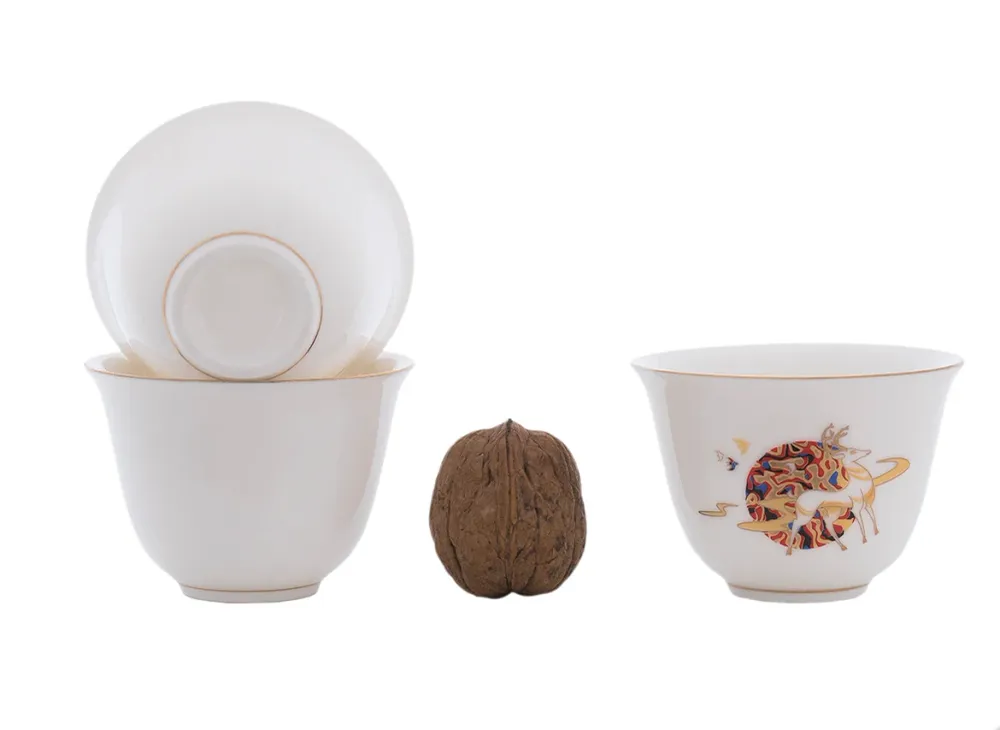 Set per cerimonia del tè (9 pezzi) # 91036, porcellana: teiera 225 ml, gundaobey 210 ml, teamesh, sei tazze 60 ml.
