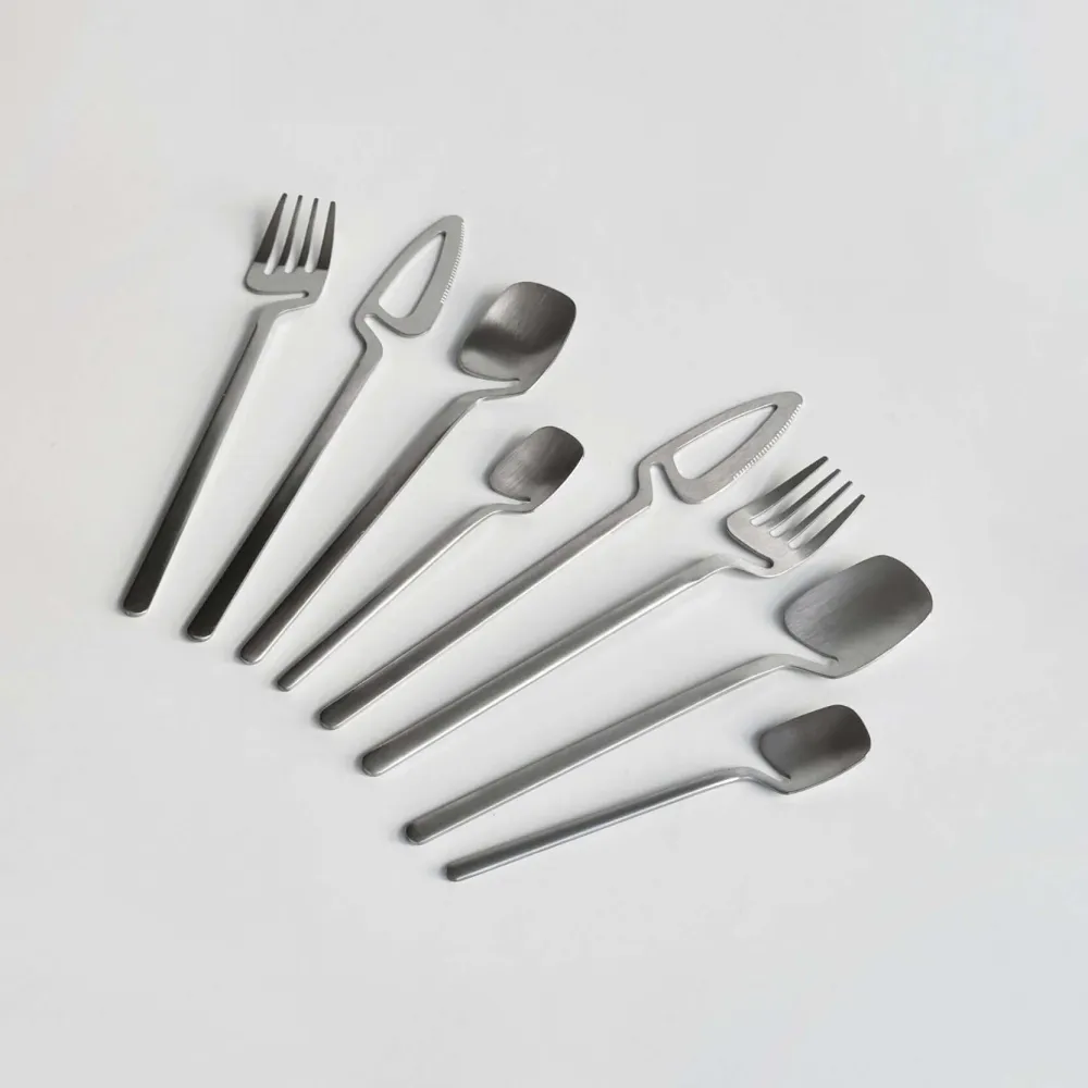 Set di posate acciaio inossidabile minimalista-Set di due