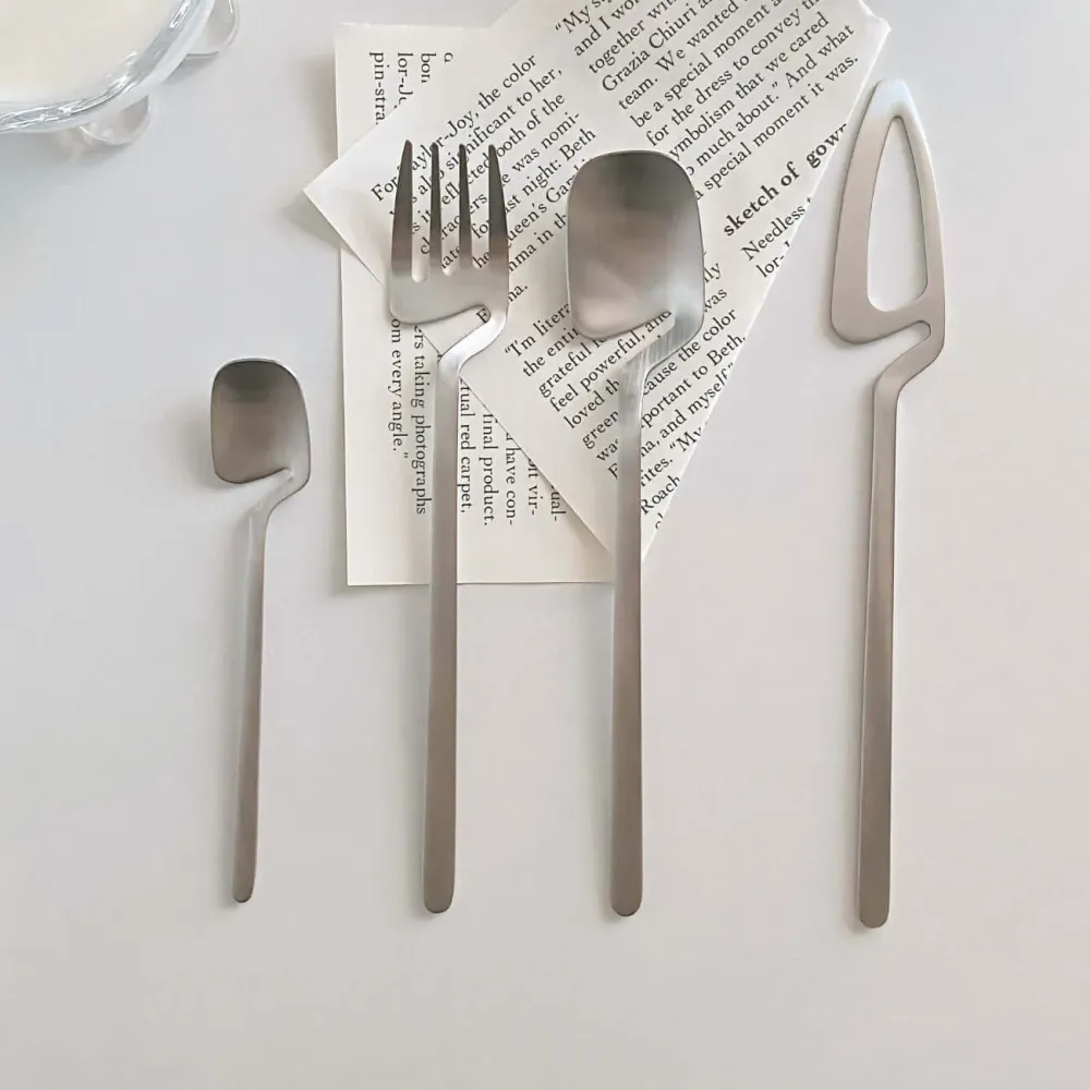 Set di posate acciaio inossidabile minimalista-Set di due