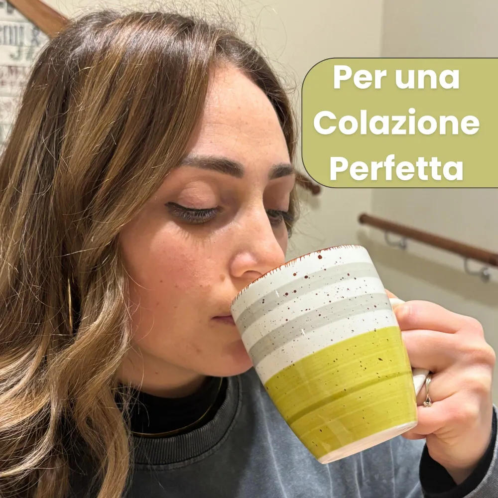 Set di 3 Tazze da Colazione 300ml - Mirra | Stile e Comfort Ogni Sorso