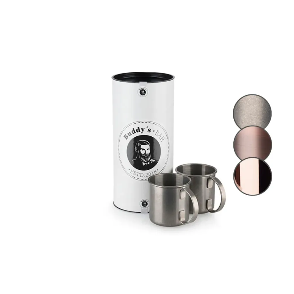 SET DI 2 TAZZE MOSCOW MULE - 450 ml, acciaio inossidabile antico