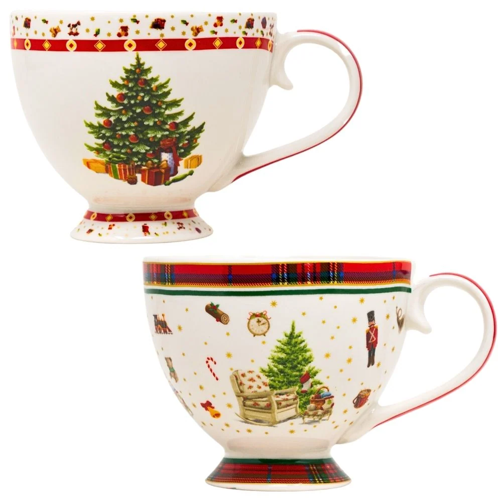 Set da 2 Tazze Natalizie 400 ml | Magia del Natale Tavola