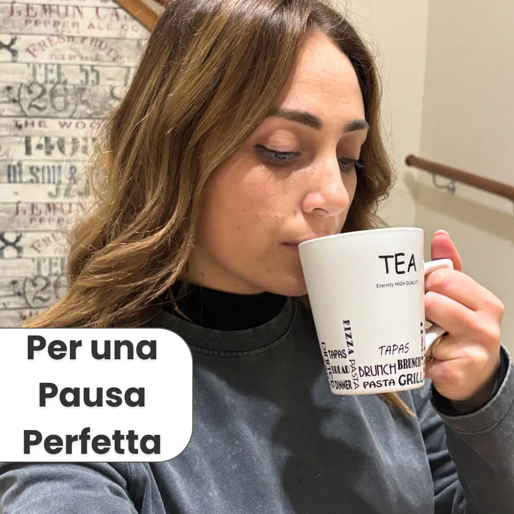 Set di 4 Tazze Porcellana 300ml | Eleganza e Praticità per Ogni Occasione