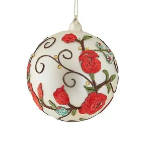 Sfera floreal vetro d12cm champagne 677684,14