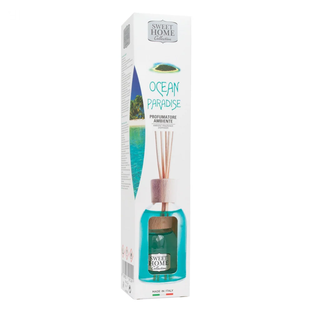 Suarez Sweet Home Profumatore Ambiente Bastoncini 30 ml – Ocean Paradise, Diffusore di Lusso