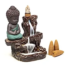 Supporto per bruciare coni e bastoncini profumati | Buddha