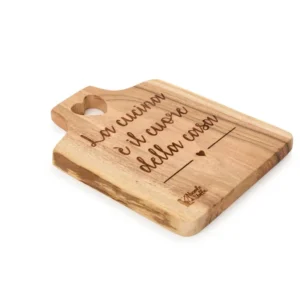 TAGLIERE LEGNO CON SCRITTA - NUVOLE DI STOFFA
