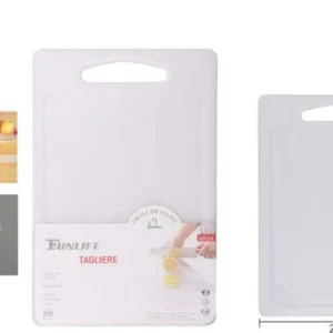 Tagliere Plastica Con Canale Scanalatura 30x20x0.5cm Frutta Verdure Cucina 99412