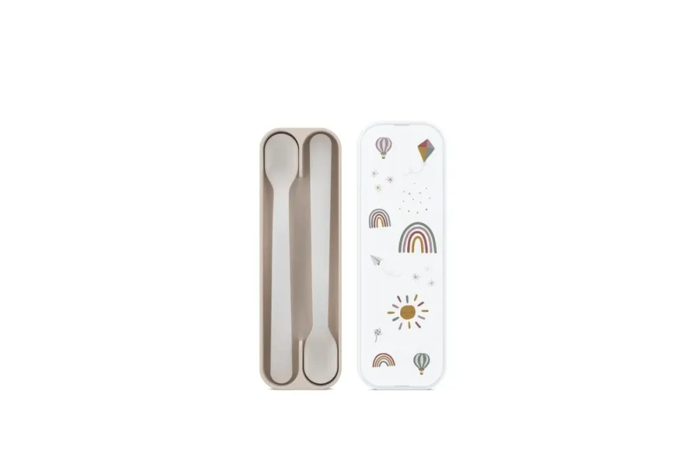 Mepal Set di posate per bambini Cucchiaio Mio Sunshine & Arcobaleno 2 pezzi