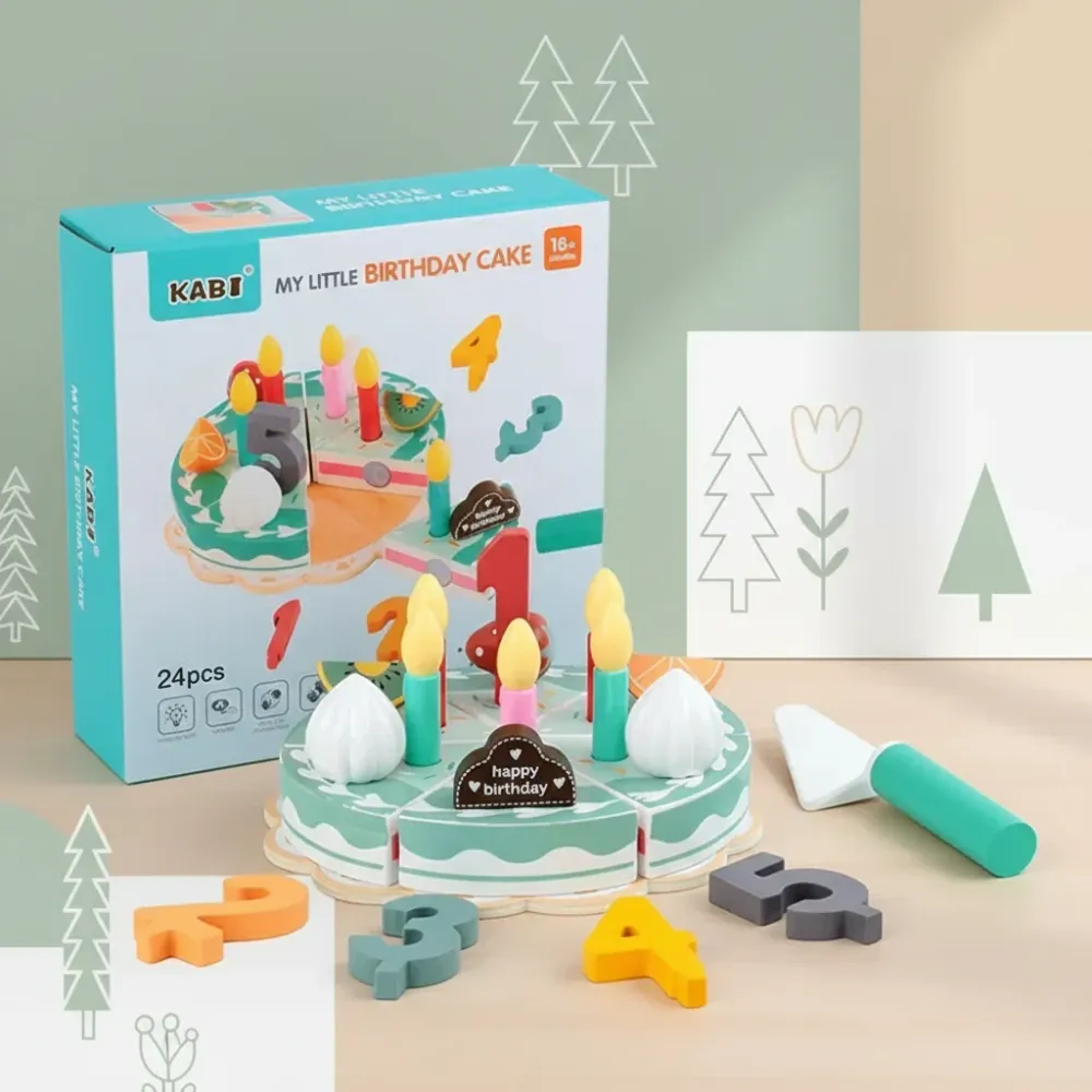 TinyChef – Istruttivo e divertente – Set da cucina legno con torta e accessori