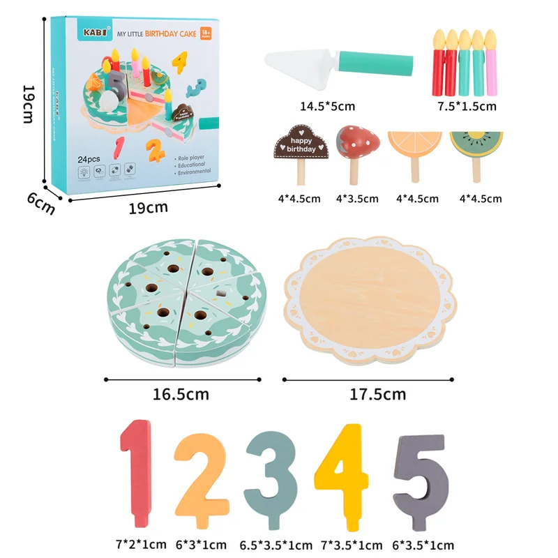 TinyChef – Istruttivo e divertente – Set da cucina legno con torta e accessori
