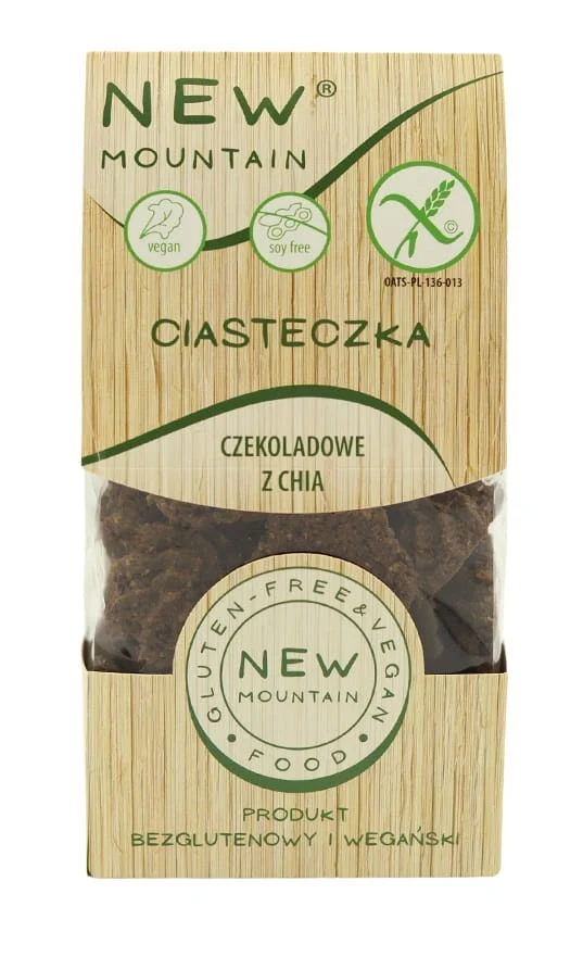 Torte al cioccolato CHIA senza glutine 200 g - NEW MOUNTAIN