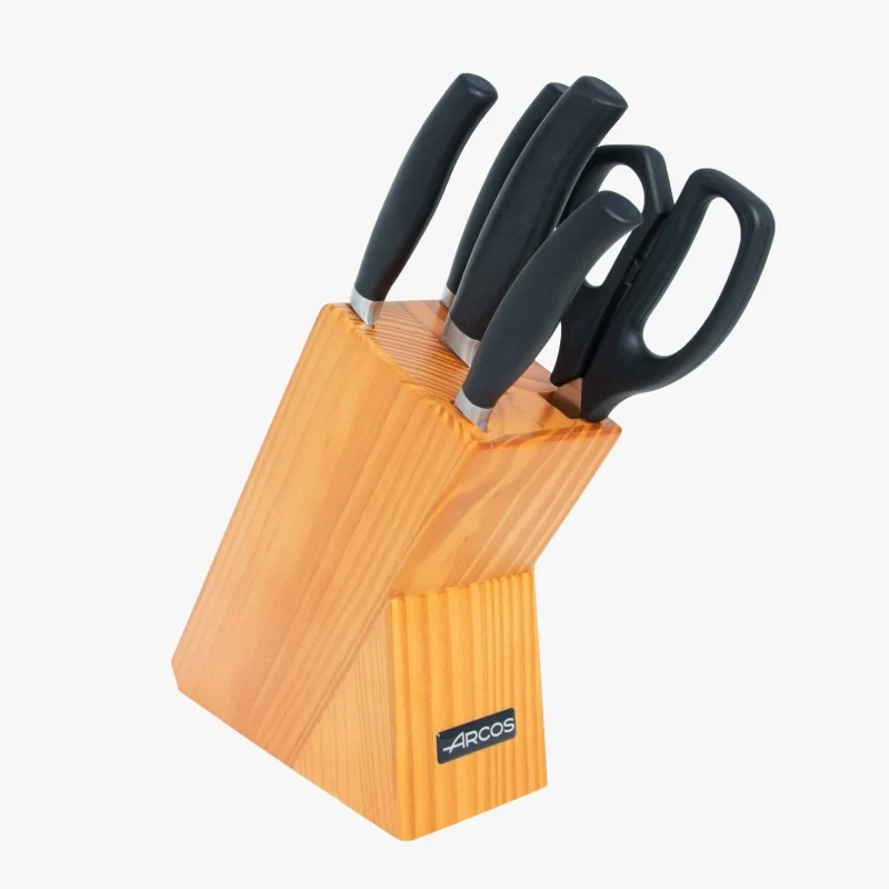 Set Cucina 4 Pezzi Serie Clara + Ceppo + Forbici Diametro 25 cm