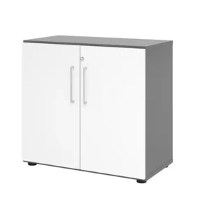 Mobile Hammerbacher 928T2 2 OH corpo: grafite / parte anteriore: bianco 80 x 42 x 746 cm (LxPxA) V928T2/G/W/BS