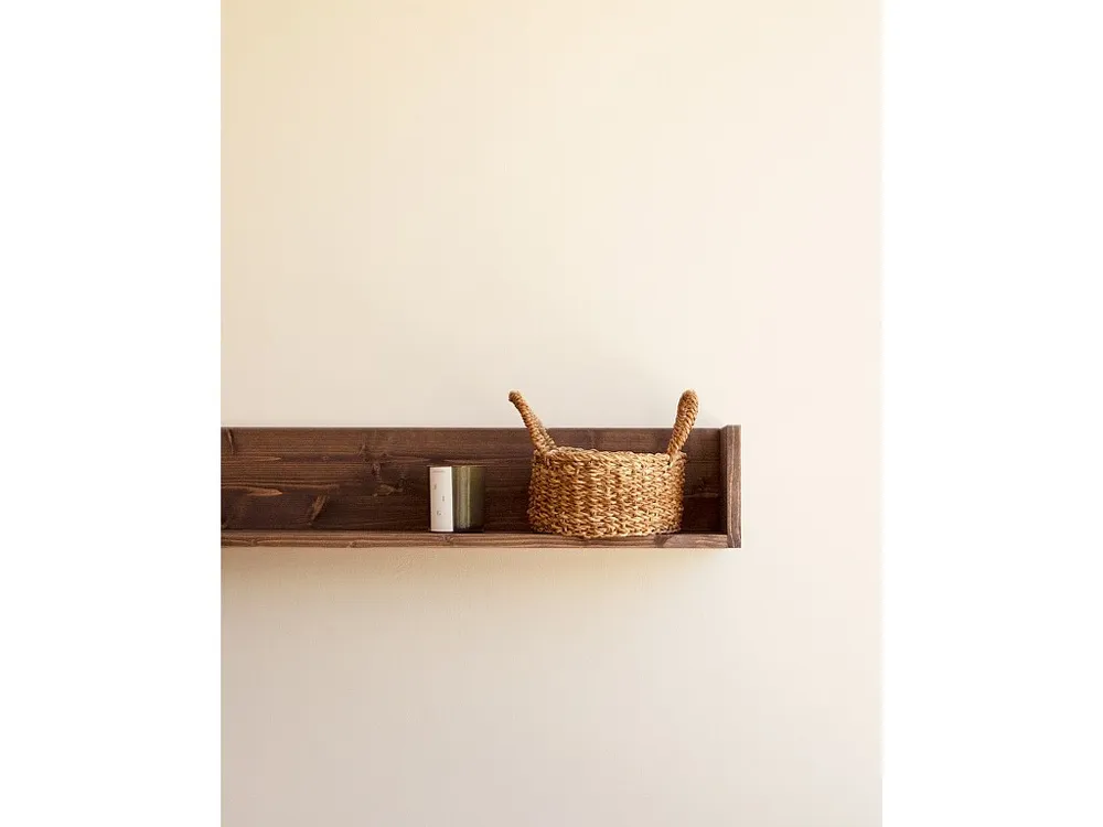 Scaffale legno massello colore noce di 90cm - ONA
