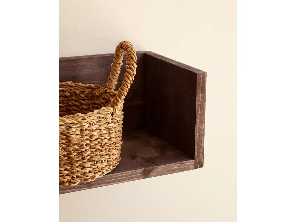 Scaffale legno massello colore noce di 90cm - ONA