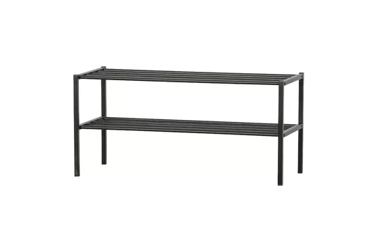 Scaffale metallo nero Ferro Woood - 85cm