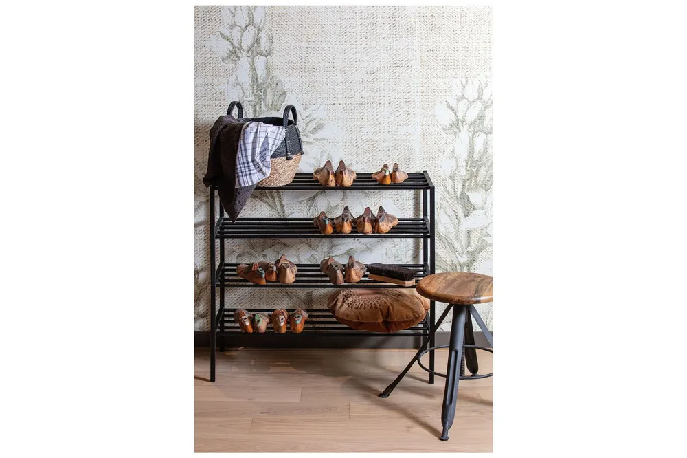Scaffale metallo nero Ferro Woood - 85cm