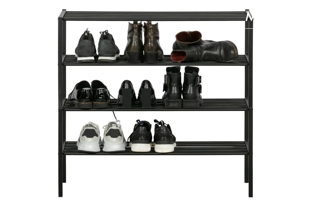 Scaffale metallo nero Ferro Woood - 85cm