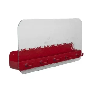 Scaffale da parete metallo rosso Shack Hübsch - 60cm