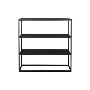 Scaffale Parker teak nero White Label - 90cm