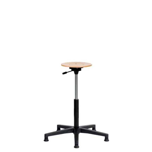 Sgabello da lavoro SOFAME NATUR con piedini altezza seduta 52-78 cm base poliammide W050010016