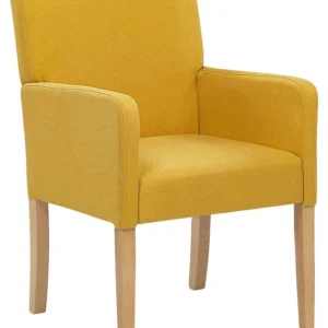 Fabric Dining Chair Giallo oro ROCKEFELLER Antimacchia e Graffi