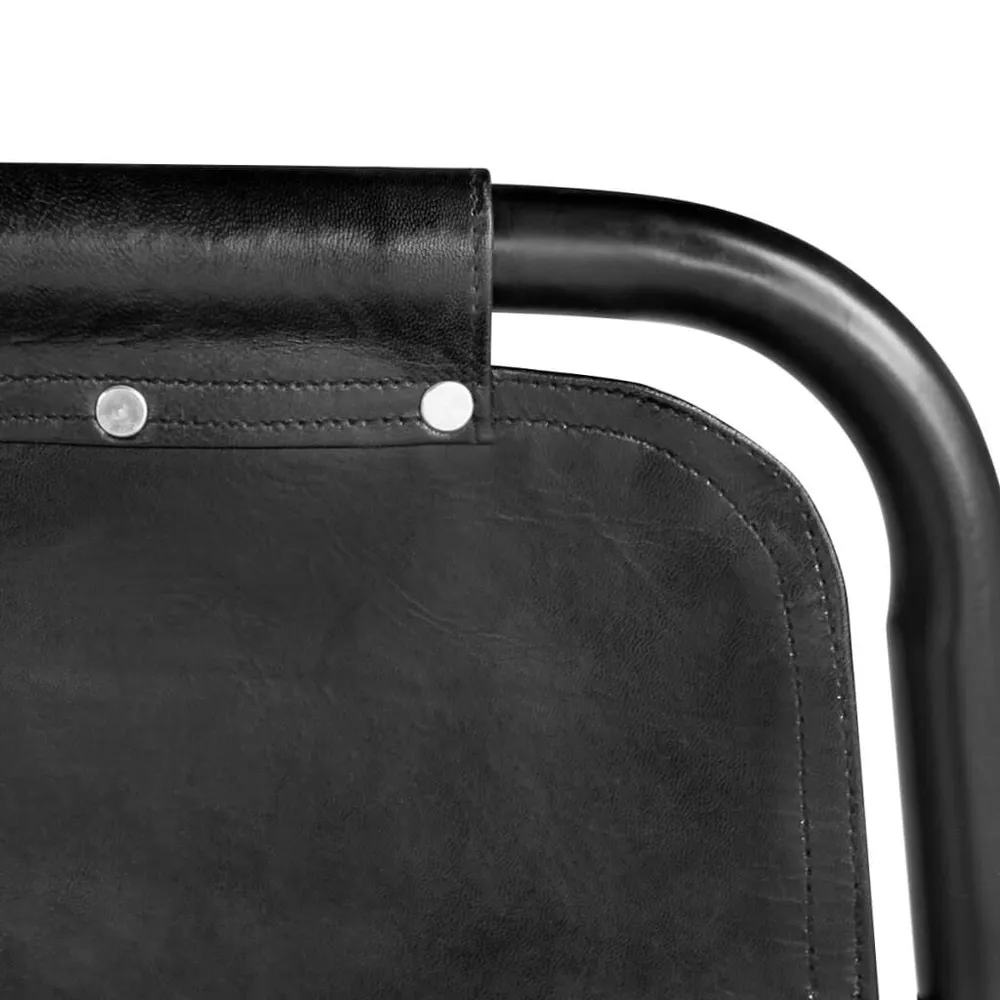 Credenza Vetrina Sedie da Pranzo Nere Vera Pelle