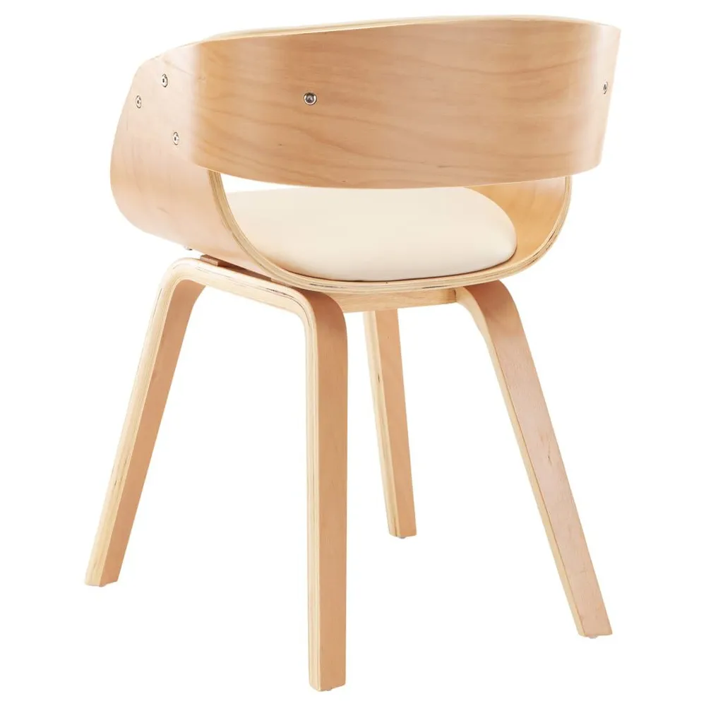 Isola Cucina Sedia da Pranzo Legno Piegato e Similpelle Crema