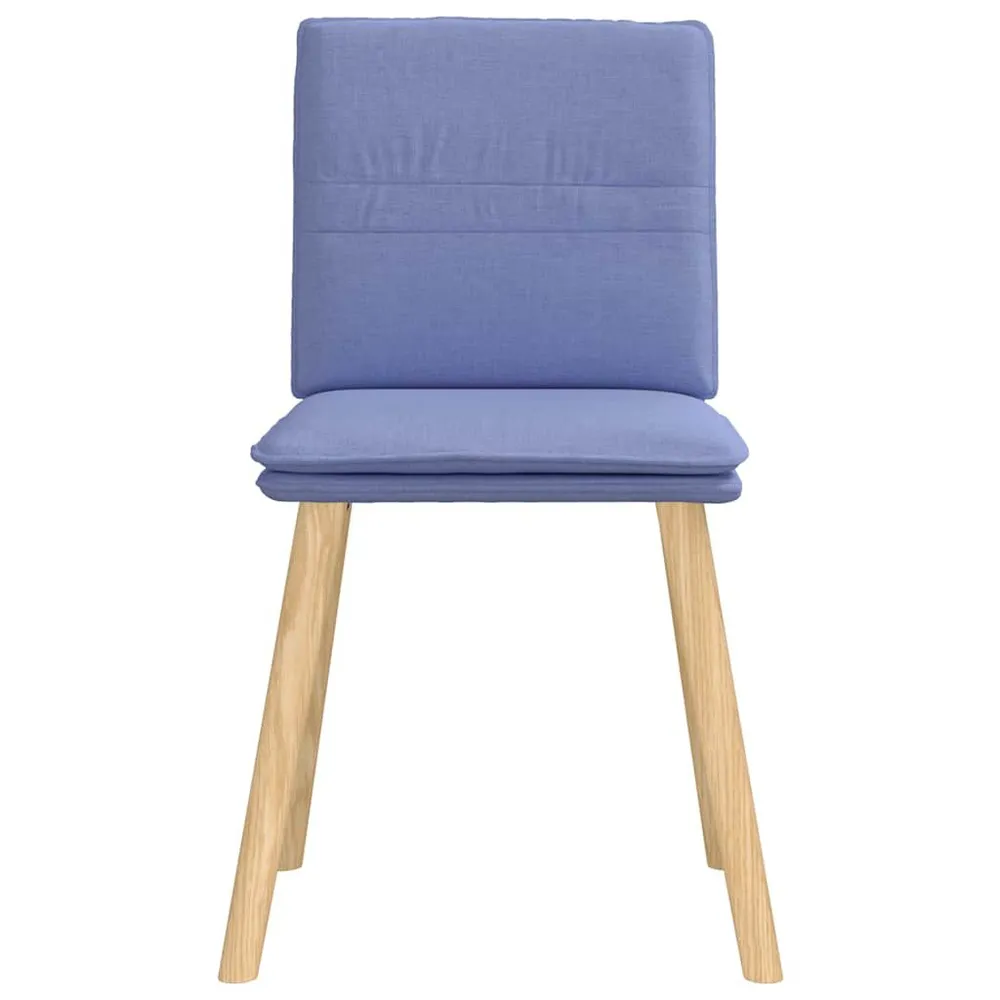 Isola Cucina Sedie da Pranzo 4 pz Blu Jeans Tessuto