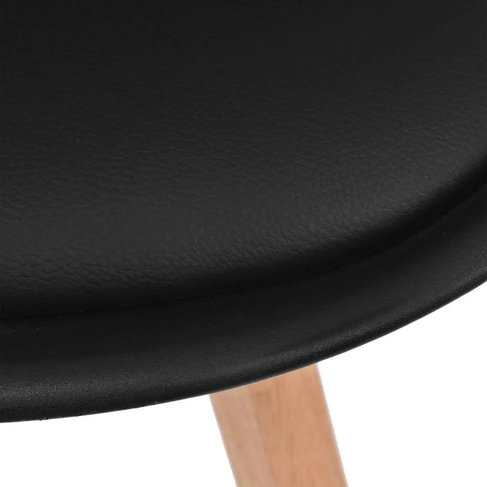 Isola Cucina Sedie da Pranzo 4 pz Nere Plastica