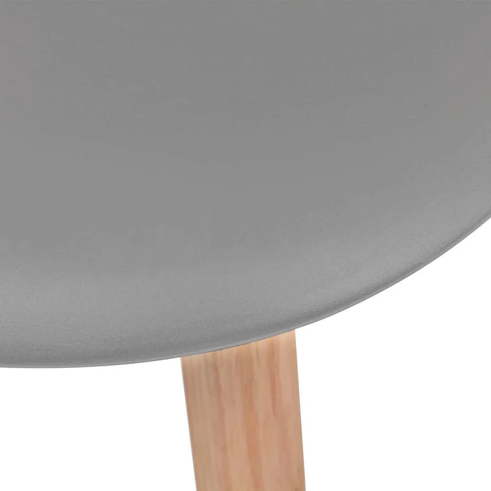 Mobile Angolo Sedie da Pranzo 2 pz Grigie Plastica