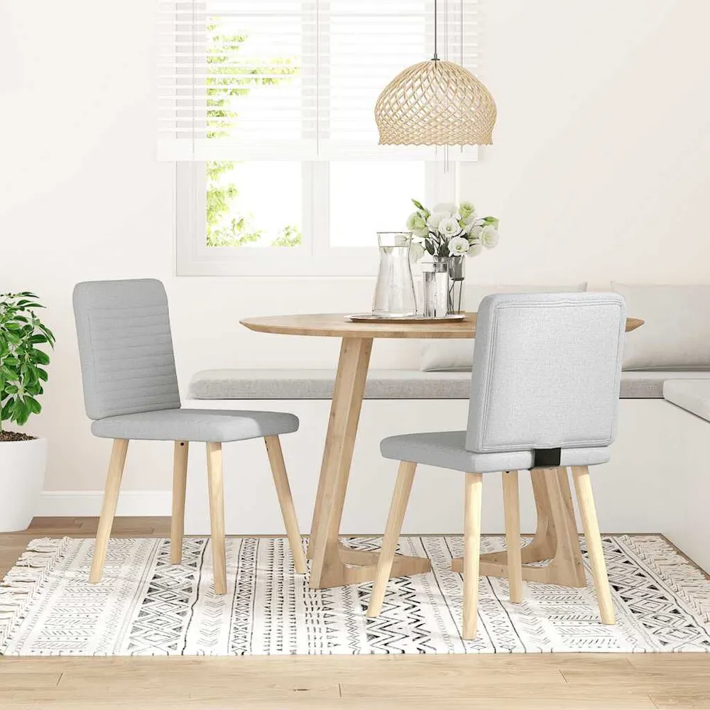 Mobile Angolo Sedie da Pranzo 2 pz Grigio Nuvola Tessuto