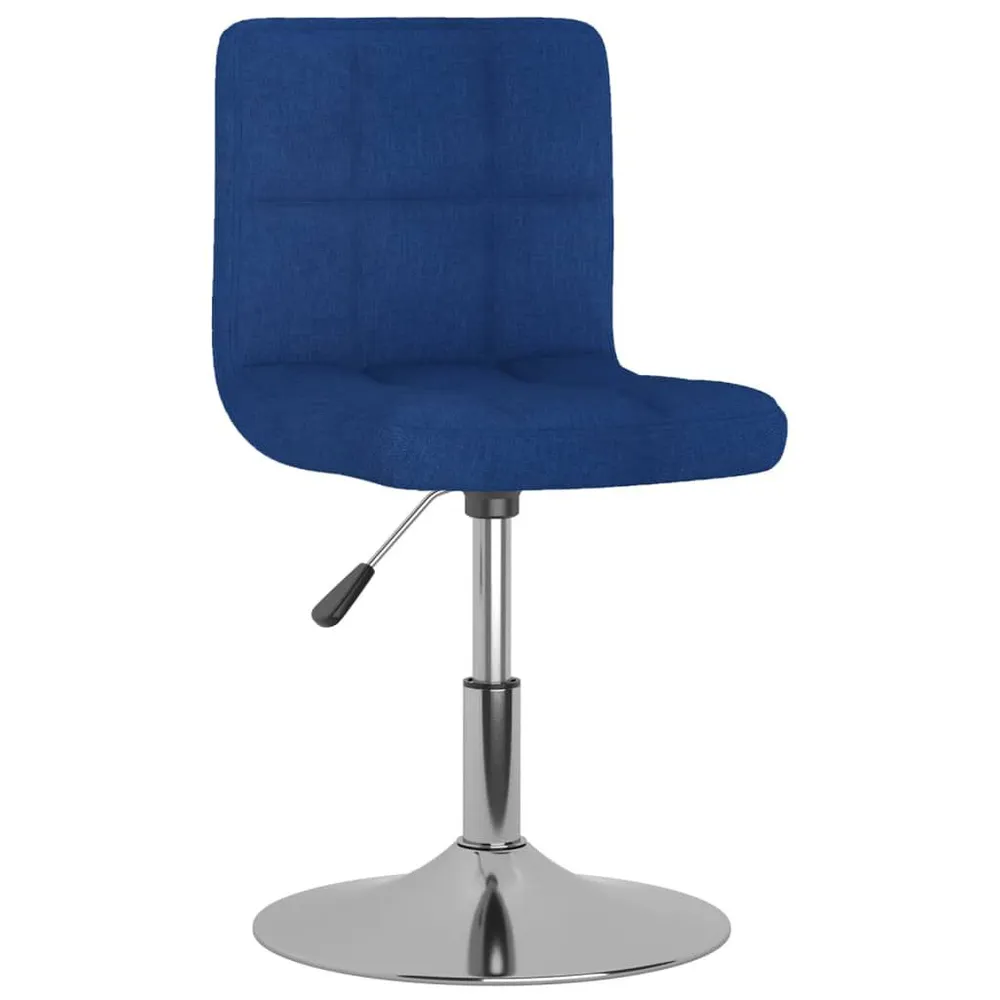 Sedia da Pranzo Girevole Blu Tessuto Design Industriale