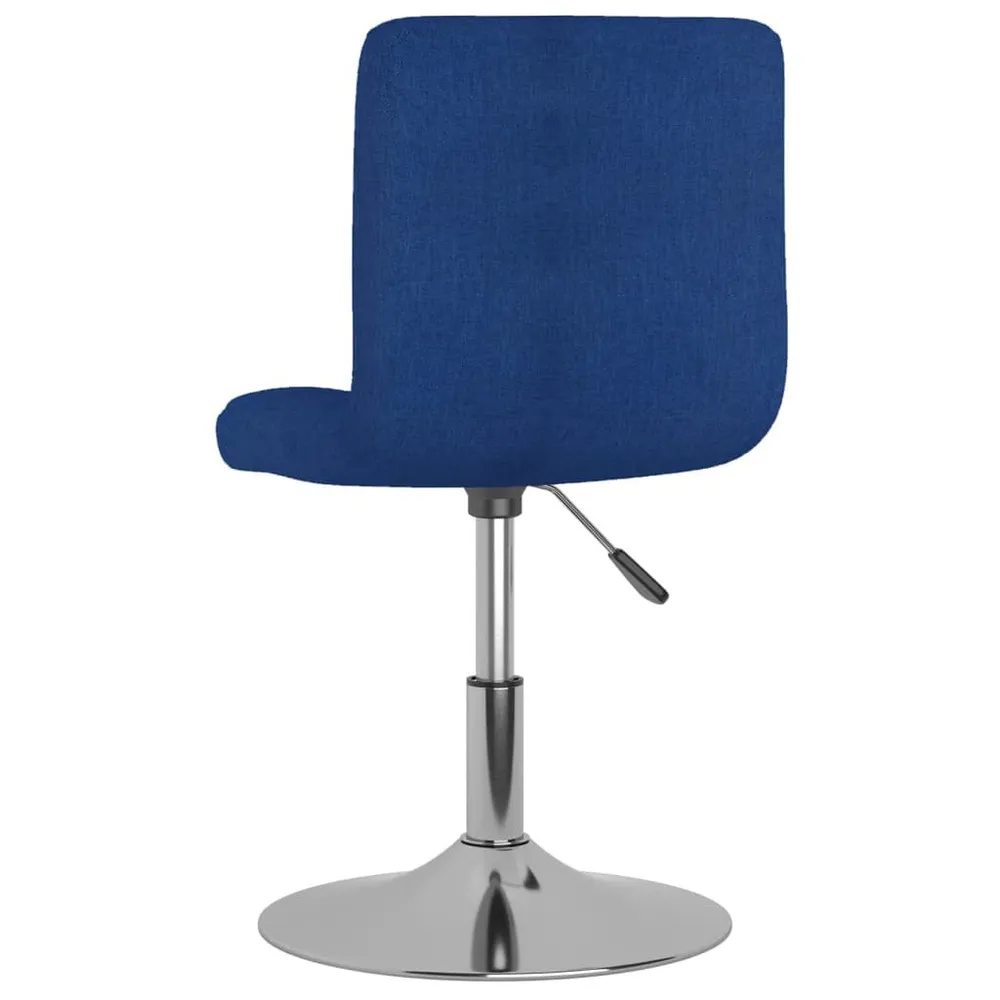 Sedia da Pranzo Girevole Blu Tessuto Design Industriale