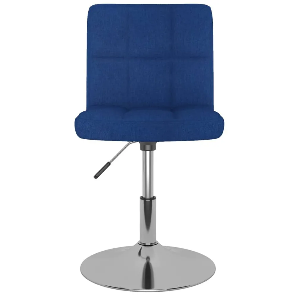Sedia da Pranzo Girevole Blu Tessuto Design Industriale