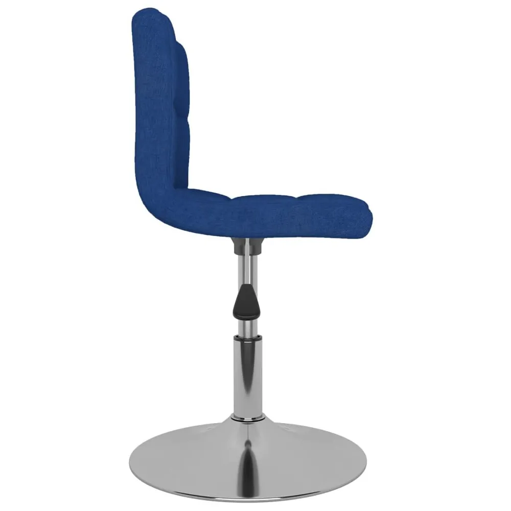 Sedia da Pranzo Girevole Blu Tessuto Design Industriale