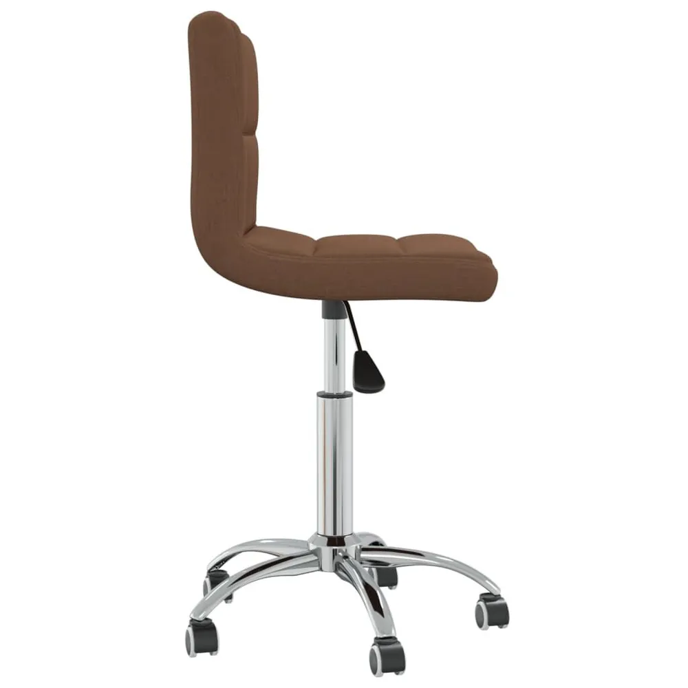 Sedia da Pranzo Girevole Marrone Tessuto con Cassetti Soft-Close
