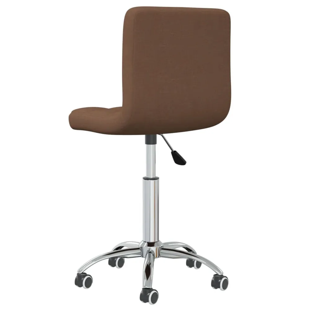 Sedia da Pranzo Girevole Marrone Tessuto con Cassetti Soft-Close