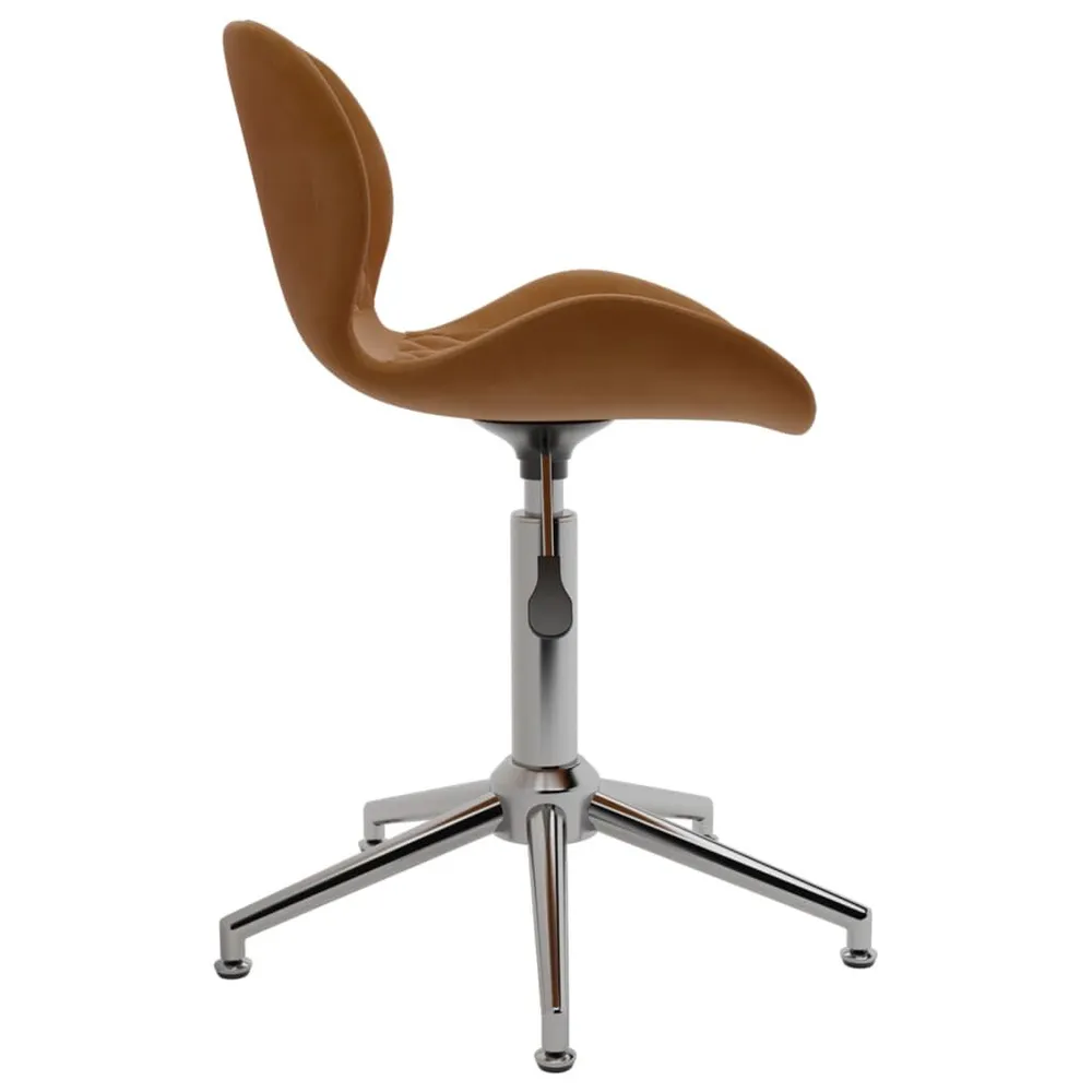 Sedia da Pranzo Girevole Marrone Velluto Set Completo 12 Pezzi