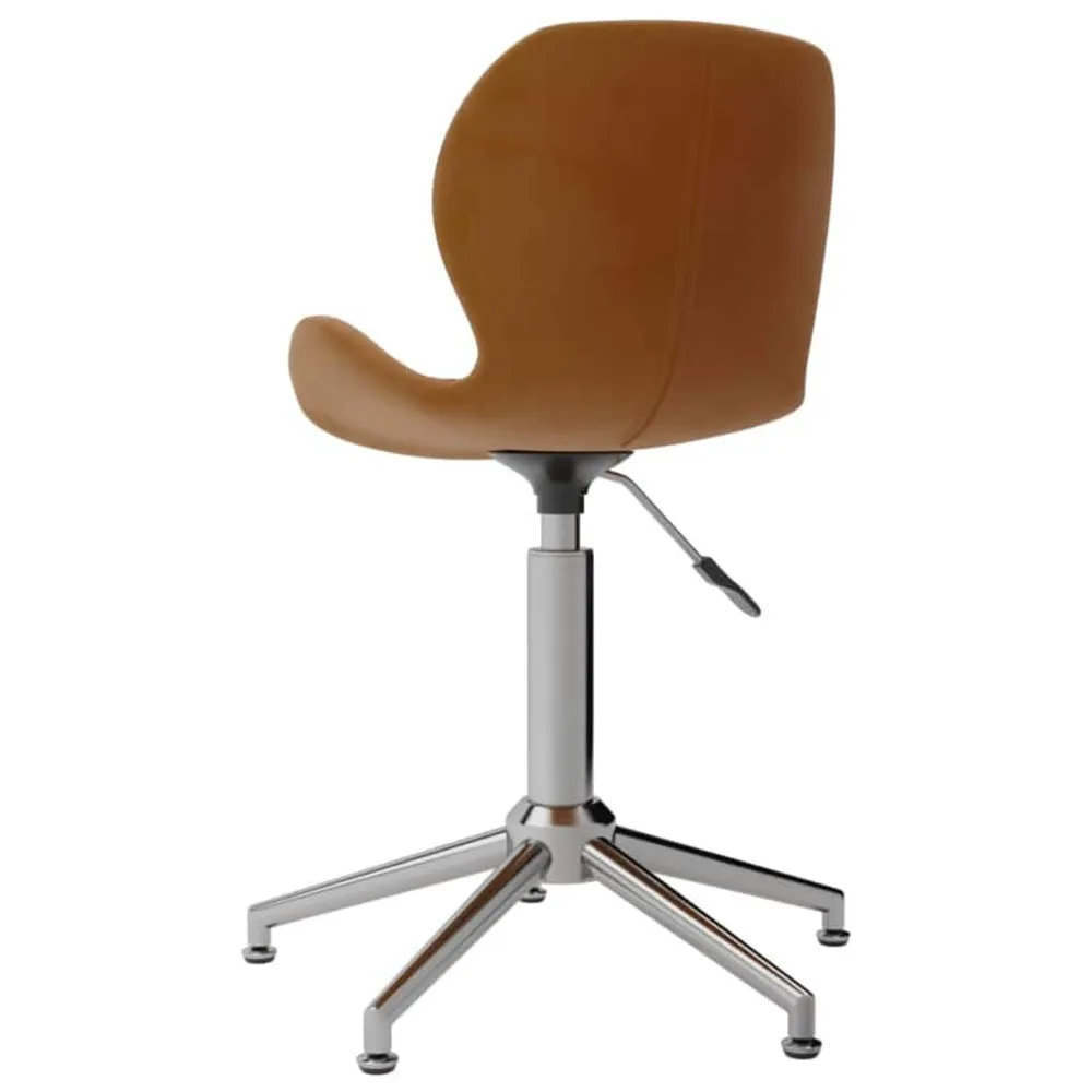 Sedia da Pranzo Girevole Marrone Velluto Set Completo 12 Pezzi