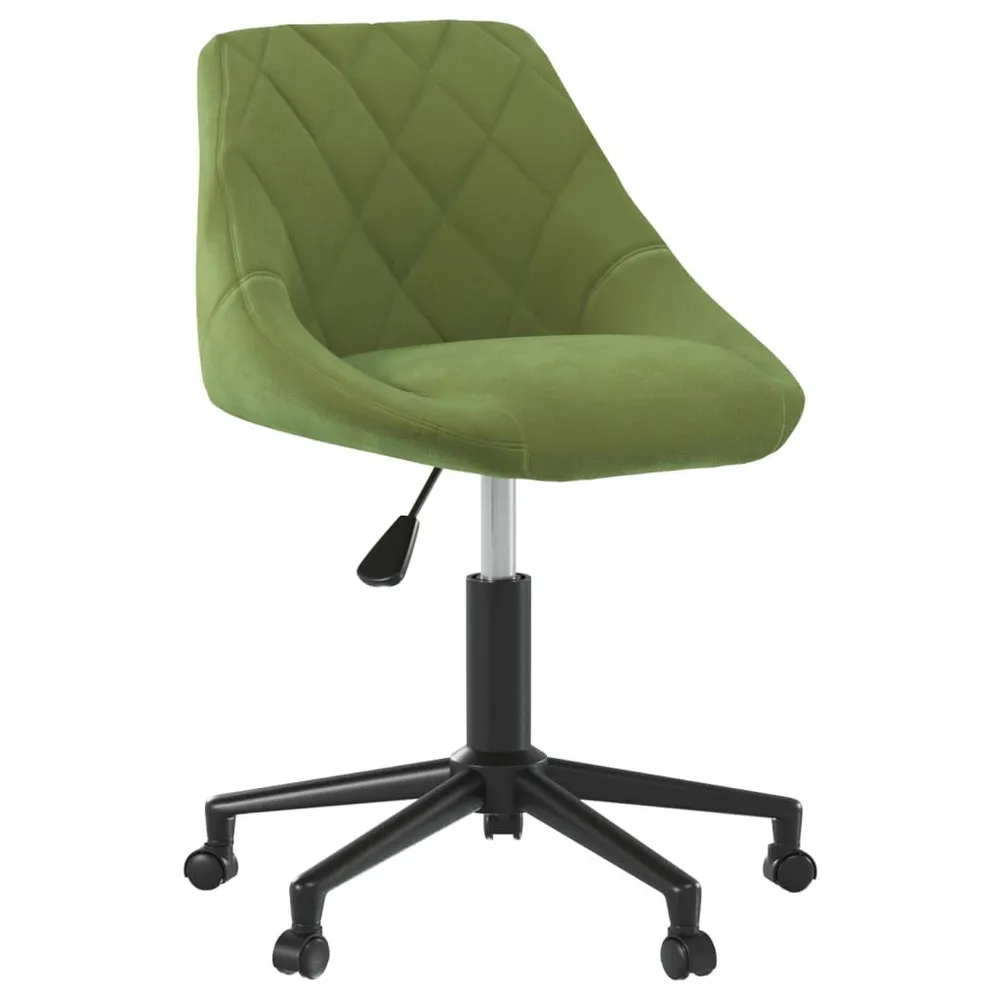 Sedia da Pranzo Girevole Verde Evidente Velluto