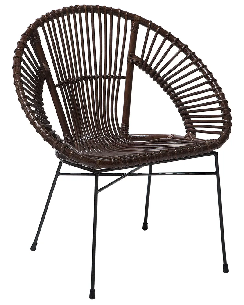 Sedia rattan marrone SARITA Design Industriale