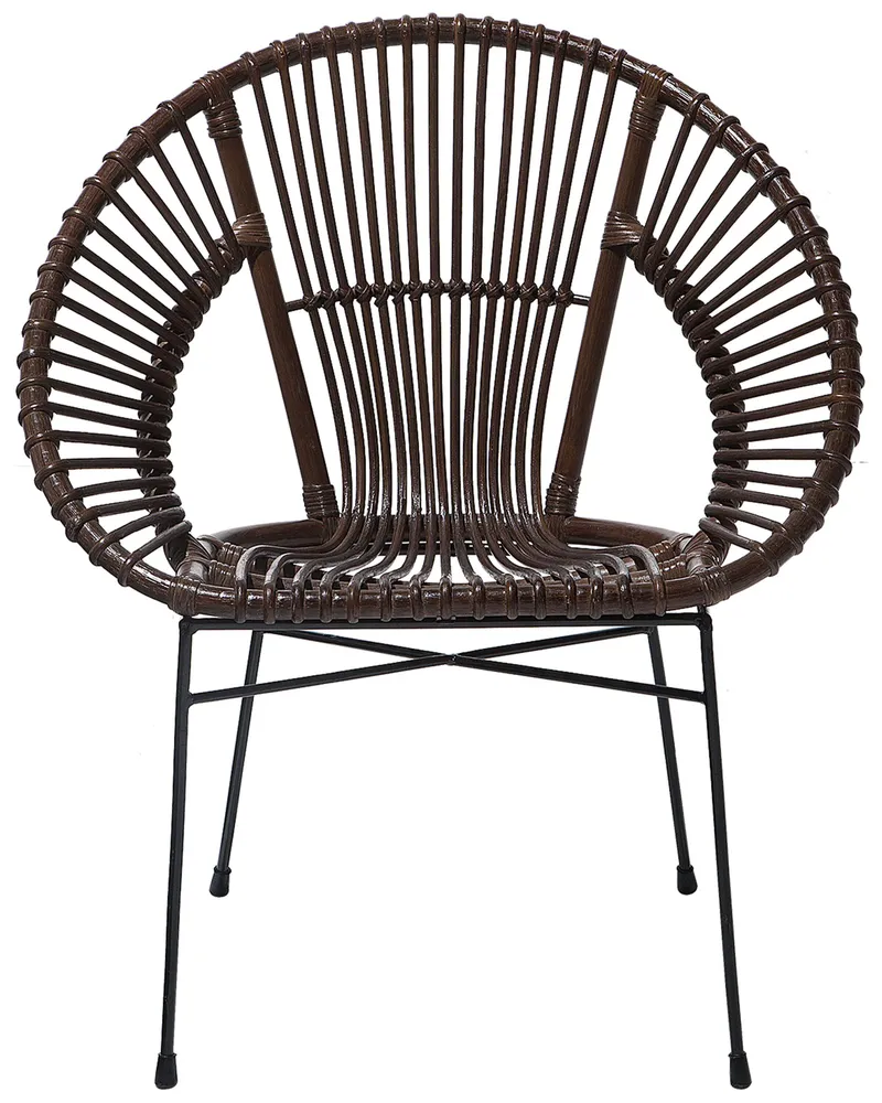 Sedia rattan marrone SARITA Design Industriale