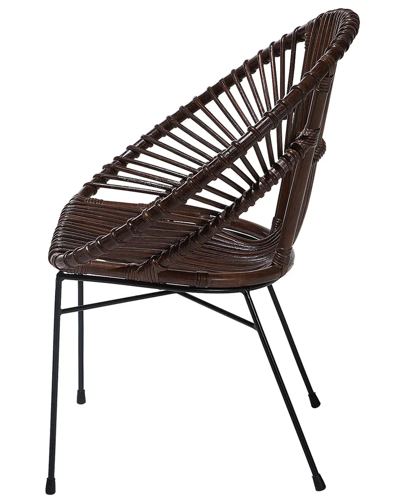 Sedia rattan marrone SARITA Design Industriale